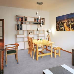 Eine Visualisierung eines Printkorkbodens in Betonoptik von Berthold Bonn.